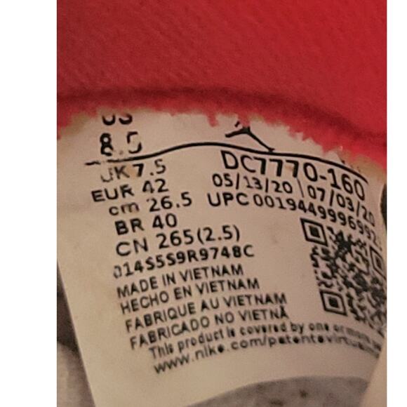 Nike Air Jordan 4 Retro Fire Red 2020 Men Sneakers Size 8.5 - Picture 7 of 8